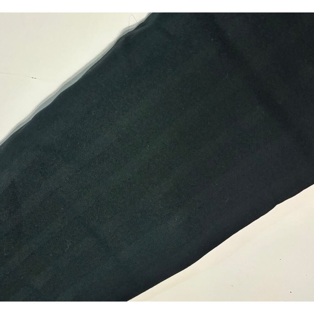 Black Wool Crepe Fabric 3 Yards 60” Wide Solid Dress Suiting No Damage Striped